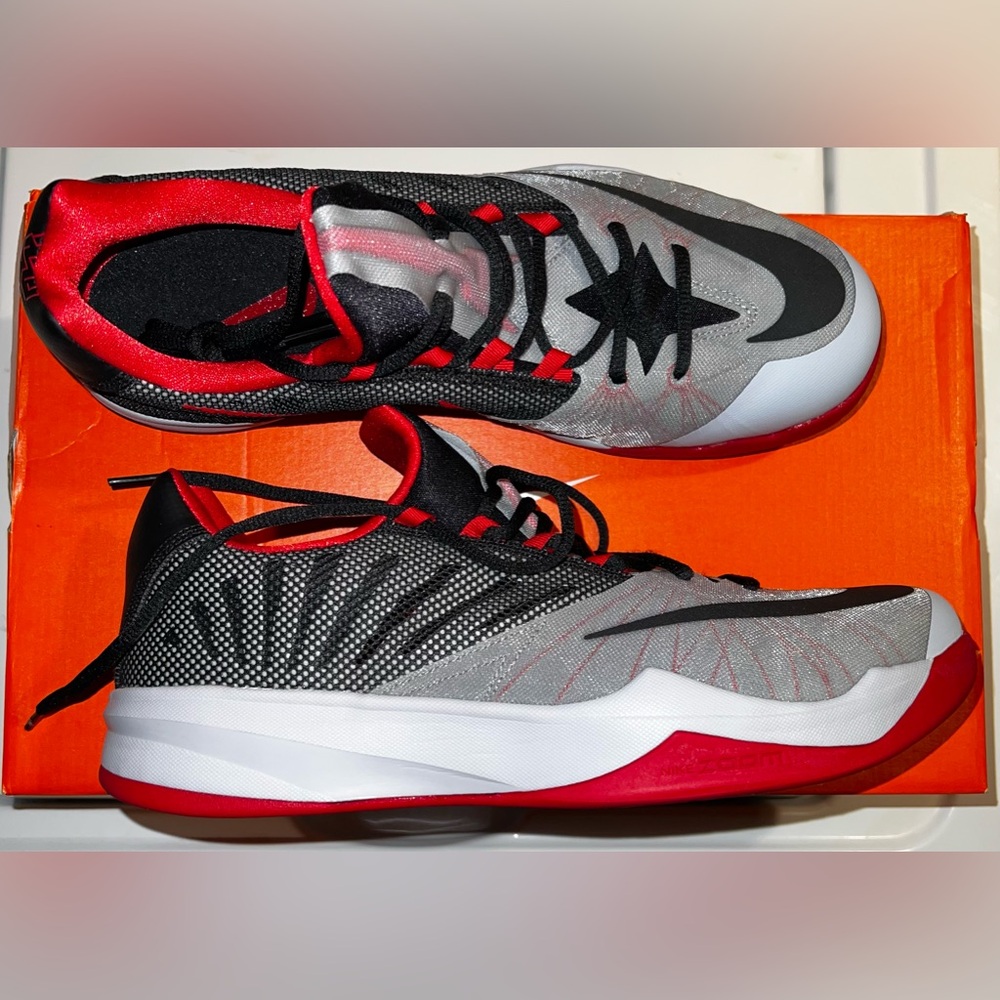 Nike Zoom Run The One 653636-005 Red Gray Black James Harden Men’s Size 12